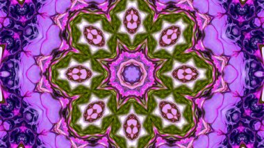 Soyut boya fırça mürekkep patlayabilir formanın düzgün kavramı simetrik desen süs dekoratif Kaleidoscope hareketi geometrik daire ve yıldız şekli