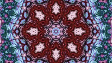 Soyut boya fırça mürekkep patlayabilir formanın düzgün kavramı simetrik desen süs dekoratif Kaleidoscope hareketi geometrik daire ve yıldız şekli