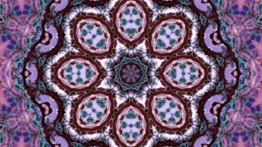 Soyut boya fırça mürekkep patlayabilir formanın düzgün kavramı simetrik desen süs dekoratif Kaleidoscope hareketi geometrik daire ve yıldız şekli