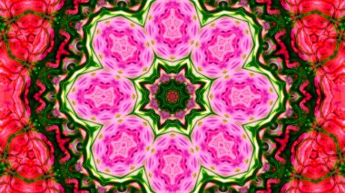 Soyut boya fırça mürekkep patlayabilir formanın düzgün kavramı simetrik desen süs dekoratif Kaleidoscope hareketi geometrik daire ve yıldız şekli