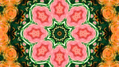 Soyut boya fırça mürekkep patlayabilir formanın düzgün kavramı simetrik desen süs dekoratif Kaleidoscope hareketi geometrik daire ve yıldız şekli