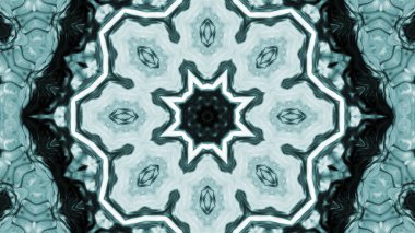 Soyut boya fırça mürekkep patlayabilir formanın düzgün kavramı simetrik desen süs dekoratif Kaleidoscope hareketi geometrik daire ve yıldız şekli