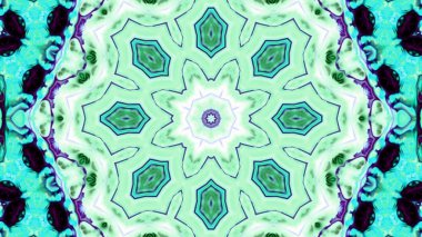 Soyut boya fırça mürekkep patlayabilir formanın düzgün kavramı simetrik desen süs dekoratif Kaleidoscope hareketi geometrik daire ve yıldız şekli