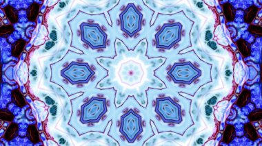 Soyut boya fırça mürekkep patlayabilir formanın düzgün kavramı simetrik desen süs dekoratif Kaleidoscope hareketi geometrik daire ve yıldız şekli