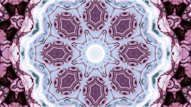 Soyut boya fırça mürekkep patlayabilir formanın düzgün kavramı simetrik desen süs dekoratif Kaleidoscope hareketi geometrik daire ve yıldız şekli