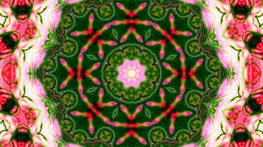 Soyut boya fırça mürekkep patlayabilir formanın düzgün kavramı simetrik desen süs dekoratif Kaleidoscope hareketi geometrik daire ve yıldız şekli