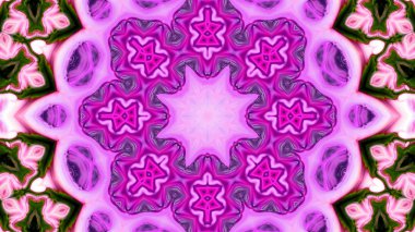 Soyut boya fırça mürekkep patlayabilir formanın düzgün kavramı simetrik desen süs dekoratif Kaleidoscope hareketi geometrik daire ve yıldız şekli