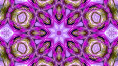 Soyut boya fırça mürekkep patlayabilir formanın düzgün kavramı simetrik desen süs dekoratif Kaleidoscope hareketi geometrik daire ve yıldız şekli