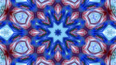 Soyut boya fırça mürekkep patlayabilir formanın düzgün kavramı simetrik desen süs dekoratif Kaleidoscope hareketi geometrik daire ve yıldız şekli