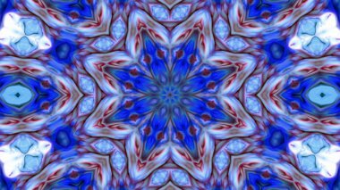 Soyut boya fırça mürekkep patlayabilir formanın düzgün kavramı simetrik desen süs dekoratif Kaleidoscope hareketi geometrik daire ve yıldız şekli