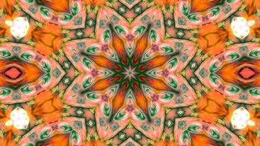 Soyut boya fırça mürekkep patlayabilir formanın düzgün kavramı simetrik desen süs dekoratif Kaleidoscope hareketi geometrik daire ve yıldız şekli