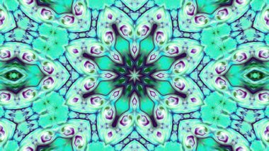 Soyut boya fırça mürekkep patlayabilir formanın düzgün kavramı simetrik desen süs dekoratif Kaleidoscope hareketi geometrik daire ve yıldız şekli