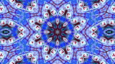 Soyut boya fırça mürekkep patlayabilir formanın düzgün kavramı simetrik desen süs dekoratif Kaleidoscope hareketi geometrik daire ve yıldız şekli