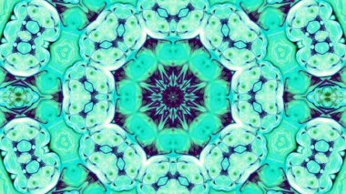 Soyut boya fırça mürekkep patlayabilir formanın düzgün kavramı simetrik desen süs dekoratif Kaleidoscope hareketi geometrik daire ve yıldız şekli