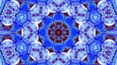 Soyut boya fırça mürekkep patlayabilir formanın düzgün kavramı simetrik desen süs dekoratif Kaleidoscope hareketi geometrik daire ve yıldız şekli