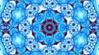 Soyut boya fırça mürekkep patlayabilir formanın düzgün kavramı simetrik desen süs dekoratif Kaleidoscope hareketi geometrik daire ve yıldız şekli