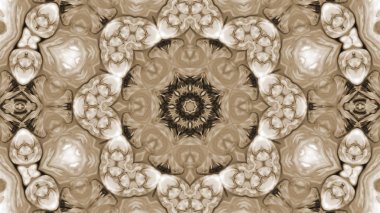 Soyut boya fırça mürekkep patlayabilir formanın düzgün kavramı simetrik desen süs dekoratif Kaleidoscope hareketi geometrik daire ve yıldız şekli