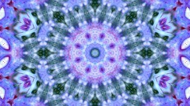 Soyut boya fırça mürekkep patlayabilir formanın düzgün kavramı simetrik desen süs dekoratif Kaleidoscope hareketi geometrik daire ve yıldız şekli