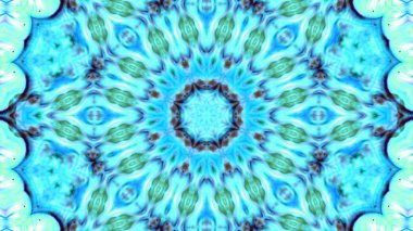 Soyut boya fırça mürekkep patlayabilir formanın düzgün kavramı simetrik desen süs dekoratif Kaleidoscope hareketi geometrik daire ve yıldız şekli