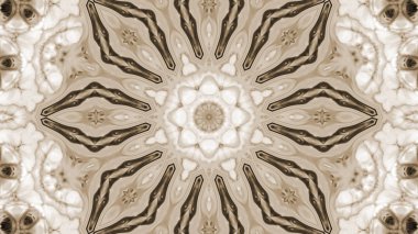 Soyut boya fırça mürekkep patlayabilir formanın düzgün kavramı simetrik desen süs dekoratif Kaleidoscope hareketi geometrik daire ve yıldız şekli