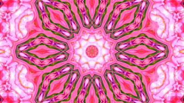 Soyut boya fırça mürekkep patlayabilir formanın düzgün kavramı simetrik desen süs dekoratif Kaleidoscope hareketi geometrik daire ve yıldız şekli