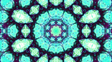 Soyut boya fırça mürekkep patlayabilir formanın düzgün kavramı simetrik desen süs dekoratif Kaleidoscope hareketi geometrik daire ve yıldız şekli