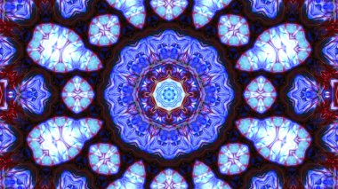 Soyut boya fırça mürekkep patlayabilir formanın düzgün kavramı simetrik desen süs dekoratif Kaleidoscope hareketi geometrik daire ve yıldız şekli