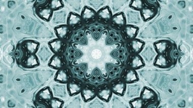 Soyut boya fırça mürekkep patlayabilir formanın düzgün kavramı simetrik desen süs dekoratif Kaleidoscope hareketi geometrik daire ve yıldız şekli