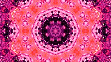 Soyut boya fırça mürekkep patlayabilir formanın düzgün kavramı simetrik desen süs dekoratif Kaleidoscope hareketi geometrik daire ve yıldız şekli