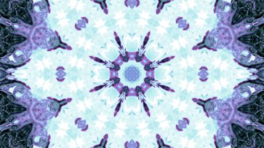 Soyut boya fırça mürekkep patlayabilir formanın düzgün kavramı simetrik desen süs dekoratif Kaleidoscope hareketi geometrik daire ve yıldız şekli