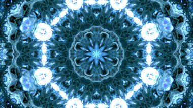 Soyut boya fırça mürekkep patlayabilir formanın düzgün kavramı simetrik desen süs dekoratif Kaleidoscope hareketi geometrik daire ve yıldız şekli