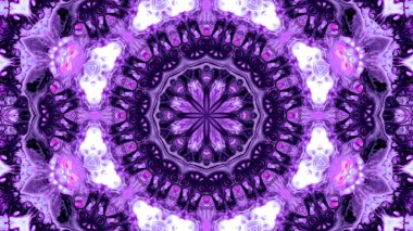 Soyut boya fırça mürekkep patlayabilir formanın düzgün kavramı simetrik desen süs dekoratif Kaleidoscope hareketi geometrik daire ve yıldız şekli