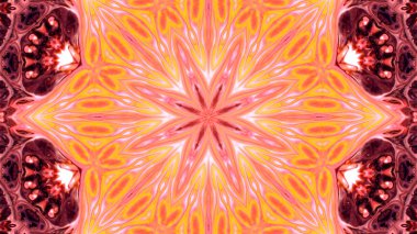 Soyut boya fırça mürekkep patlayabilir formanın düzgün kavramı simetrik desen süs dekoratif Kaleidoscope hareketi geometrik daire ve yıldız şekli