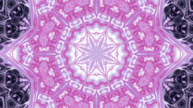 Soyut boya fırça mürekkep patlayabilir formanın düzgün kavramı simetrik desen süs dekoratif Kaleidoscope hareketi geometrik daire ve yıldız şekli