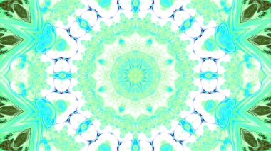 Soyut boya fırça mürekkep patlayabilir formanın düzgün kavramı simetrik desen süs dekoratif Kaleidoscope hareketi geometrik daire ve yıldız şekli