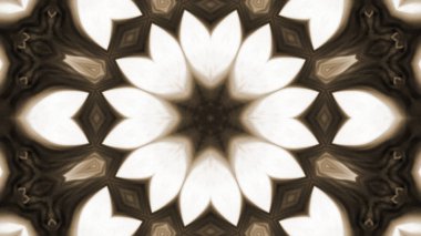 Soyut boya fırça mürekkep patlayabilir formanın düzgün kavramı simetrik desen süs dekoratif Kaleidoscope hareketi geometrik daire ve yıldız şekli