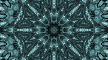 Soyut boya fırça mürekkep patlayabilir formanın düzgün kavramı simetrik desen süs dekoratif Kaleidoscope hareketi geometrik daire ve yıldız şekli