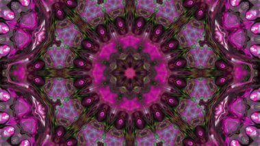 Soyut boya fırça mürekkep patlayabilir formanın düzgün kavramı simetrik desen süs dekoratif Kaleidoscope hareketi geometrik daire ve yıldız şekli