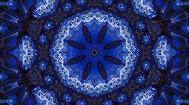 Soyut boya fırça mürekkep patlayabilir formanın düzgün kavramı simetrik desen süs dekoratif Kaleidoscope hareketi geometrik daire ve yıldız şekli