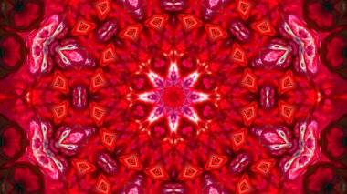 Soyut boya fırça mürekkep patlayabilir formanın düzgün kavramı simetrik desen süs dekoratif Kaleidoscope hareketi geometrik daire ve yıldız şekli