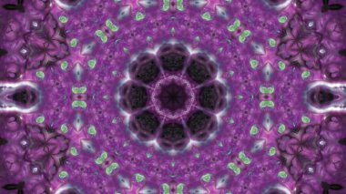 Soyut boya fırça mürekkep patlayabilir formanın düzgün kavramı simetrik desen süs dekoratif Kaleidoscope hareketi geometrik daire ve yıldız şekli