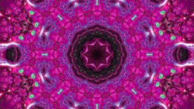 Soyut boya fırça mürekkep patlayabilir formanın düzgün kavramı simetrik desen süs dekoratif Kaleidoscope hareketi geometrik daire ve yıldız şekli