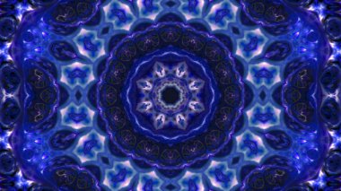 Soyut boya fırça mürekkep patlayabilir formanın düzgün kavramı simetrik desen süs dekoratif Kaleidoscope hareketi geometrik daire ve yıldız şekli