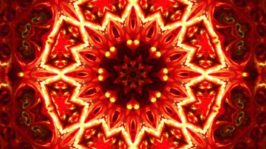 Soyut boya fırça mürekkep patlayabilir formanın düzgün kavramı simetrik desen süs dekoratif Kaleidoscope hareketi geometrik daire ve yıldız şekli