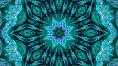 Soyut boya fırça mürekkep patlayabilir formanın düzgün kavramı simetrik desen süs dekoratif Kaleidoscope hareketi geometrik daire ve yıldız şekli