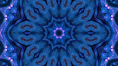 Soyut boya fırça mürekkep patlayabilir formanın düzgün kavramı simetrik desen süs dekoratif Kaleidoscope hareketi geometrik daire ve yıldız şekli