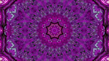 Soyut boya fırça mürekkep patlayabilir formanın düzgün kavramı simetrik desen süs dekoratif Kaleidoscope hareketi geometrik daire ve yıldız şekli