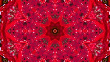 Soyut boya fırça mürekkep patlayabilir formanın düzgün kavramı simetrik desen süs dekoratif Kaleidoscope hareketi geometrik daire ve yıldız şekli