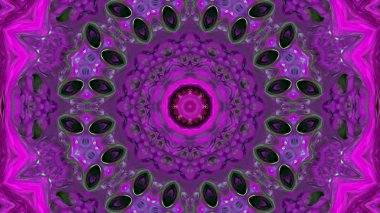 Soyut boya fırça mürekkep patlayabilir formanın düzgün kavramı simetrik desen süs dekoratif Kaleidoscope hareketi geometrik daire ve yıldız şekli