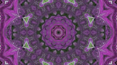 Soyut boya fırça mürekkep patlayabilir formanın düzgün kavramı simetrik desen süs dekoratif Kaleidoscope hareketi geometrik daire ve yıldız şekli